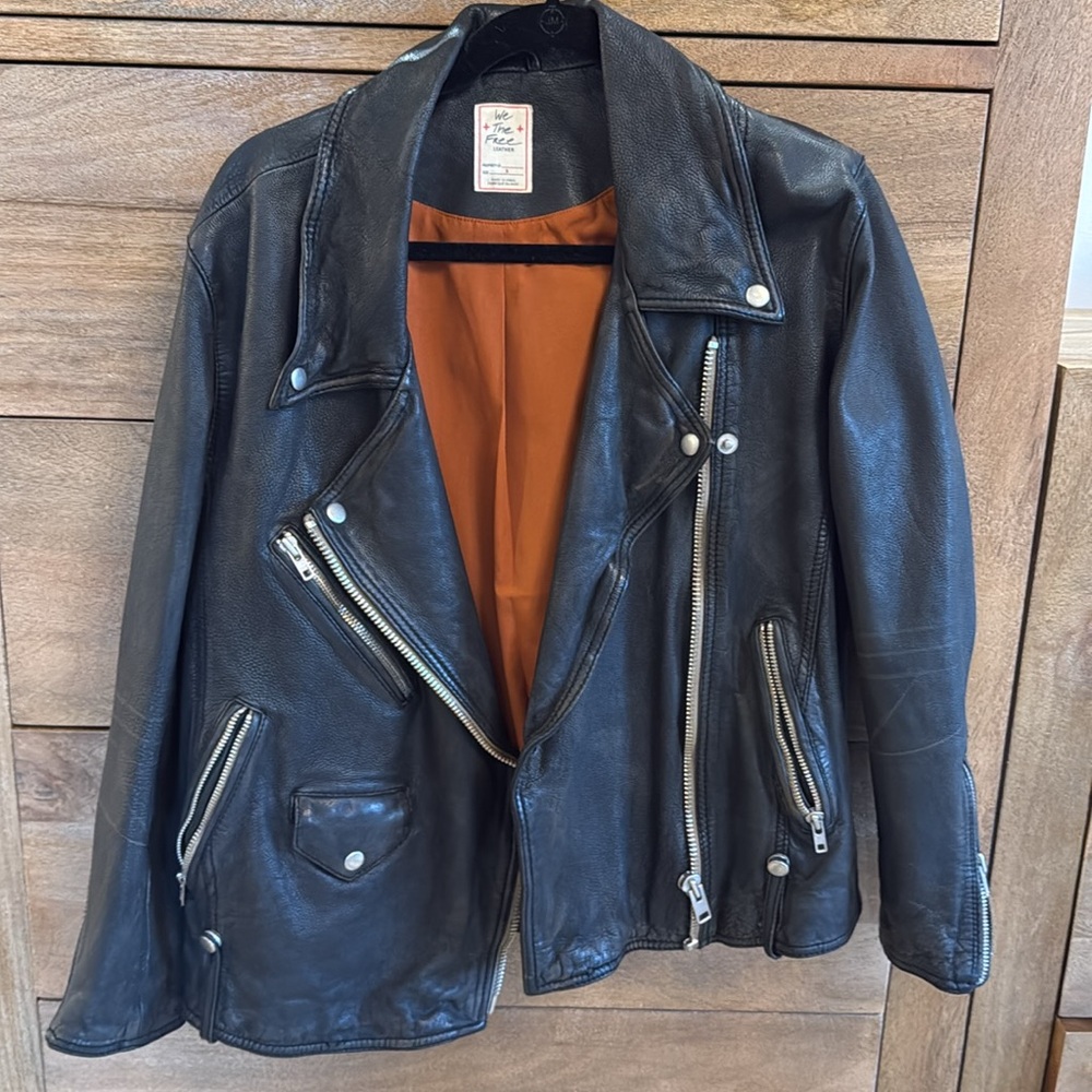 Free People Jealousy Leather Moto Jacket